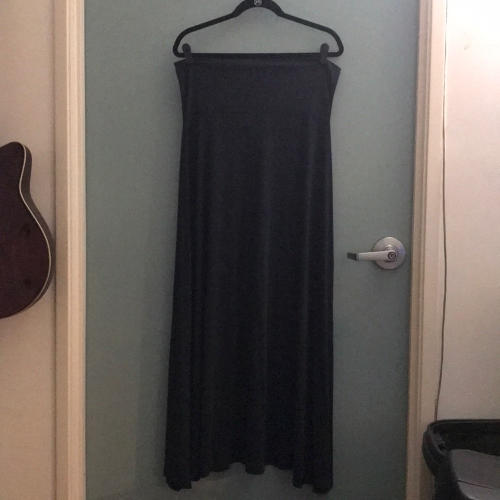 Black Slinky Maxi Skirt